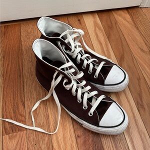 Classic Brown High-Top Sneakers